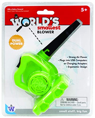 Westminster, Inc. World's Smallest Blower - Real, Working, Tiny, Dual Powered Leaf Blower