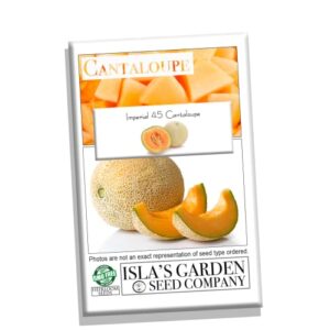 imperial 45 cantaloupe seeds, 50+ heirloom seeds per packet, (isla’s garden seeds), botanical name: cucumis melo var. cantalupensis, non gmo seeds