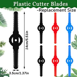 String Trimmer Head Blades Replace Plastic Cutter Blade Replacement Lawn Mower Plastic Weed Wacker Eater Head Blades Replacement for Cordless Grass Trimmer (36 Pieces)