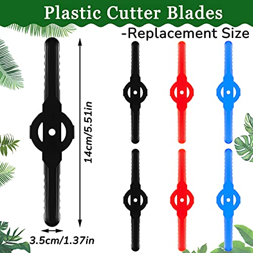 String Trimmer Head Blades Replace Plastic Cutter Blade Replacement Lawn Mower Plastic Weed Wacker Eater Head Blades Replacement for Cordless Grass Trimmer (36 Pieces)