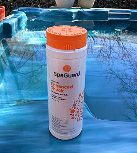 SpaGuard Enhanced Shock 2lb with LeisureQuip ScumBoat Scum Absorber and LeisureQuip Hot Tub Care E-Book