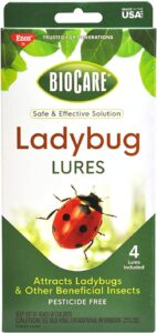 biocare ladybug lures, nontoxic and pesticide-free, made in usa, 4 count, brown – s702
