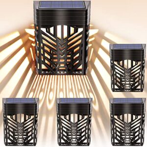 qzc solar fence lights, solar deck lights outdoor waterproof garden decorative lighting for post, patio,step, stair,pool&yard