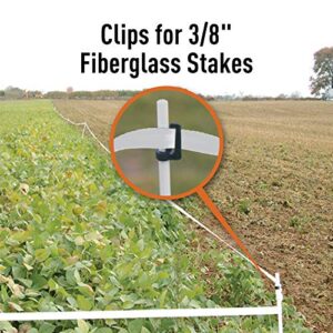 Messina Wildlife CLI-039 3/8-Inch Clips for Deer Repellent Fiberglass Stakes - 30 Pack, Black