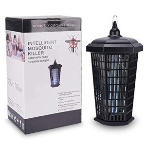 intelligent bug zapper 4200v, 30w with day/dusk control – kills mosquito, pest trap for fly gnat moth, insect for home garden, 1 acre coverage
