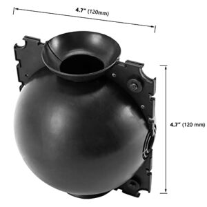 MUKLEI 16 PCS 4.7 x 4.7 Inch Large Plant Root Growing Ball Device, High Pressure Propagation Ball Reusable Plant Rooting Device Rooter Box Grafting Device for Garden Plants, Black