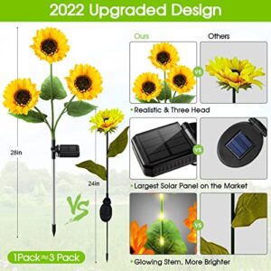 KOOPER 9 Sunflower Lights & 4 Pack Solar Garden Lights