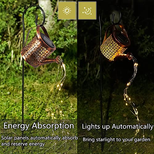 XH Star Shower Garden Lights ,Solar Watering Can Lights ,Waterproof Outdoor Hanging LED String Lights for Garden, Patio ,Lawn