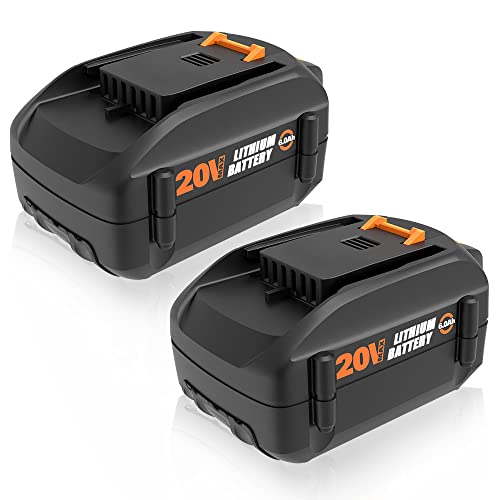 VANON 2Pack 6.0Ah Worx WA3520 20V Replacement Lithium Battery for Worx Battery 20Volt WA3520, WA3525 WG151s, WG155s, WG251s, WG255s, WG540s, WG545s, WG890, WG891