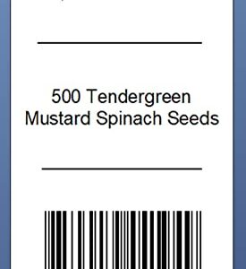 500 Tendergreen Mustard Spinach Seeds | Non-GMO | Heirloom | Instant Latch Garden Seeds