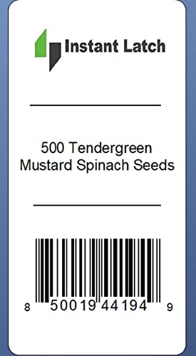 500 Tendergreen Mustard Spinach Seeds | Non-GMO | Heirloom | Instant Latch Garden Seeds