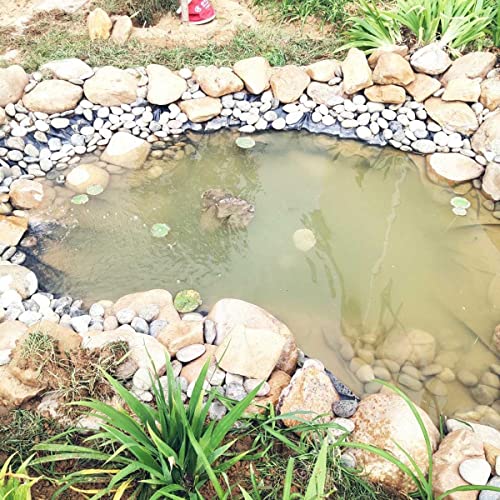 ESCOLL Underlay Pond Liner Cut 2x2m 2.5x2.5m 3x2m 5x5m 6x5m Garden Pond Film Weather Resistant HDPE Swimming Membrane for Fish Ponds, Streams, Fountains, Water Features, Waterfall