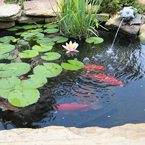 ESCOLL Underlay Pond Liner Cut 2x2m 2.5x2.5m 3x2m 5x5m 6x5m Garden Pond Film Weather Resistant HDPE Swimming Membrane for Fish Ponds, Streams, Fountains, Water Features, Waterfall