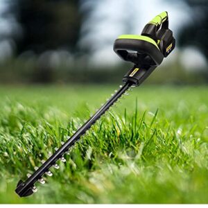 Cordless Electric Hedge Trimmer - Stainless Steel - Garden Trimmer Combo - Double-Blade - Tool Kit - Included Battery & Charger - Gardening Hand Tools - Outdoor Accessories