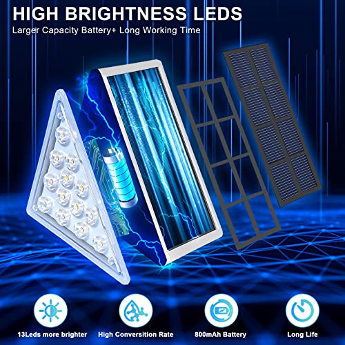 SUNLIGHT ENCOUNTER Solar Step Lights IP68 Waterproof Outdoor Stair Lights, Warm White Led Solar Deck Lights Solar Powered Outdoor Solar Lights for Steps,Yard, Patio, Garden, Front Door, Pathway,2 Pack