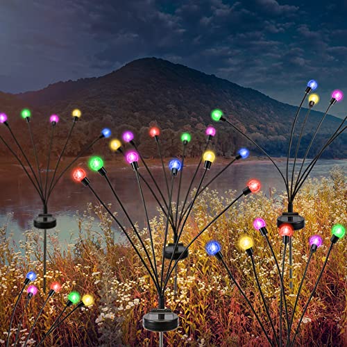 YUNJACKEYDZ Solar Garden Lights-Outdoor Solar Lights for Yard-Solar Powered Firefly Lights Outdoor Waterproof Wind Dancing Solar Lights for Landscape Decoration Lights Yard Patio Pathway Decoration