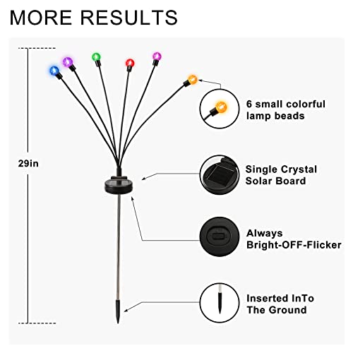 YUNJACKEYDZ Solar Garden Lights-Outdoor Solar Lights for Yard-Solar Powered Firefly Lights Outdoor Waterproof Wind Dancing Solar Lights for Landscape Decoration Lights Yard Patio Pathway Decoration