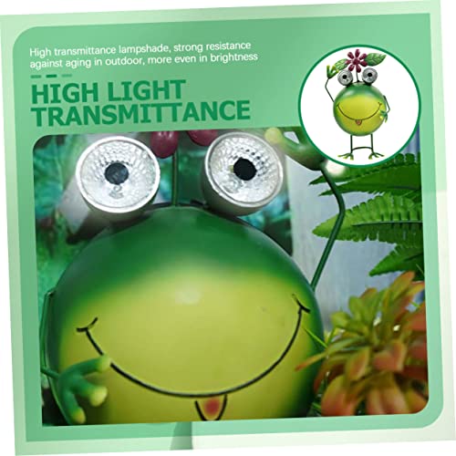 LABRIMP Light Decorative Decor Lights Solar Animal Courtyard LED Statue Landscape for Pathway Garden Decoration Frog Outdoor Metal Patio Powered Lighting Lawn Landscaping Craft Lamp