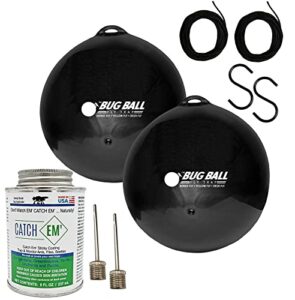 bug ball 2 pack starter kit complete- odorless eco-friendly biting fly and insect killer with no pesticides or electricity needed, kid and pet safe