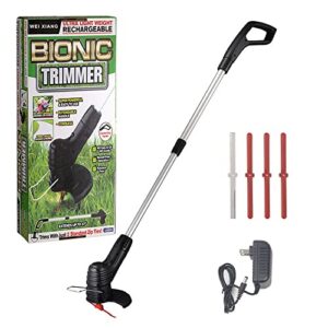 handheld cordless electric grass trimmer portable foldable lawn mower weed eater with charger,length adjustable lawn edger brush cutter for home garden,lawn,yard
