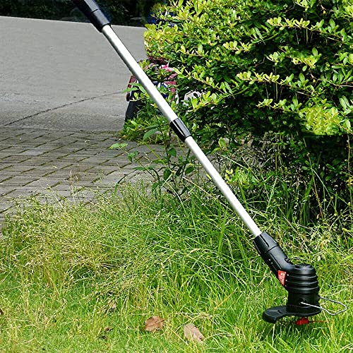 Handheld Cordless Electric Grass Trimmer Portable Foldable Lawn Mower Weed Eater with Charger,Length Adjustable Lawn Edger Brush Cutter for Home Garden,Lawn,Yard