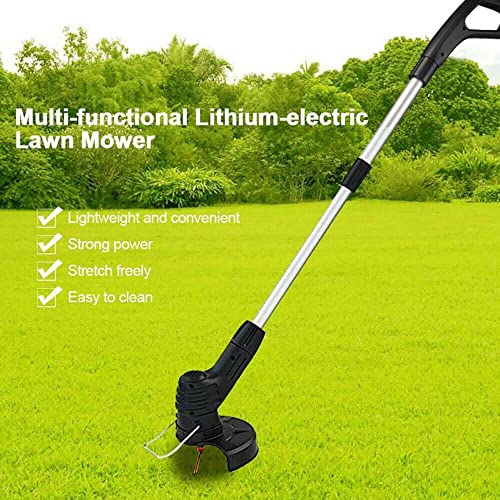 Handheld Cordless Electric Grass Trimmer Portable Foldable Lawn Mower Weed Eater with Charger,Length Adjustable Lawn Edger Brush Cutter for Home Garden,Lawn,Yard