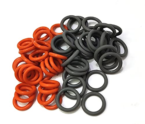 palart 1/4" & 3/8" Pressure Washer QD Colored O-Rings (1/4''&3/8''(25+25) 50 Pack （Red+Grey）,M22 Quick Connect Coupler