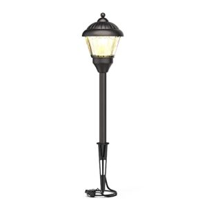 goodsmann pathway light 1.5w led outdoor low voltage landscape lighting 100 lumen hardwired path light 3000k warm white metal walkway light 12v bronze electric sidewalk light with cable connector