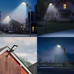 LANGY Solar Street Light 12000 Lumens,240PCS LED, 18000 mAH Battery, High Lumens LED Solar Power Street Lamp Outdoor Dusk to Dawn for Parking Lot, Yard, Garage and Garden