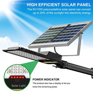 Engrepo Solar Street Lights Outdoor 84 LEDs Security Solar Flood Light 6000K Bright White Floodlights Auto On/Off Dusk to Dawn with Remote Control for Yard, Garden, Street, Basketball Court