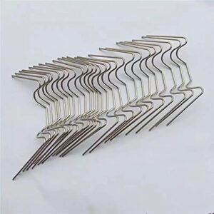 25pcs Greenhouse Glazing Clips Green House Panel Fixing Nail Wire Clips W-type Iron Nail Garden Greenhouse Plexiglass Plate Fixing Accessories Clip