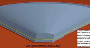 USA Pond Products' - 6x10 Blue Pond Liner-6'W x 10'L (1.83m x 3.05m) in 30-mil Blue PVC (0.75mm)-Fish/Plant Friendly for Koi Ponds, Streams & Water Gardens