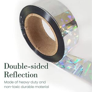 DALEN Holographic Scare Reflective Tape – Bird Deterrent Tape with Metallic Noise Feature, Broad Application and Easy to Use Bird Scare Ribbon (3/4" x 100') - 1 Roll