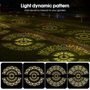 ZLIWRAL Solar Outdoor Lights Garden, 8 Packs Dynamic Pattern Solar Lights,2 Changeable Patterns Pathway Lights,Waterproof Solar Powered Landscape Path Lights for Lawn Walkway Yard Decorative