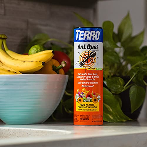 TERRO T600 Ant Dust Powder Killer for Indoors and Outdoors - Kills Ants, Fire Ants, Carpenter Ants, Roaches, Spiders, and Other Insects