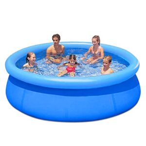lifecolor inflatable swimming pool for kids, 8ft x 26in family full-sized swimming pools above ground, padding pool for outdoor, garden, backyard