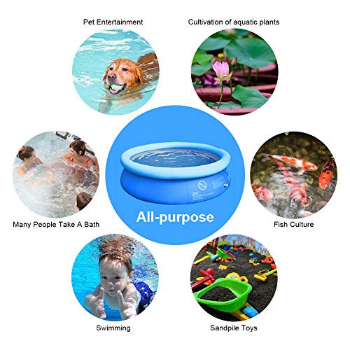 lifecolor Inflatable Swimming Pool for Kids, 8ft x 26in Family Full-Sized Swimming Pools Above Ground, Padding Pool for Outdoor, Garden, Backyard