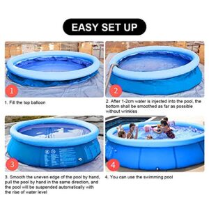 lifecolor Inflatable Swimming Pool for Kids, 8ft x 26in Family Full-Sized Swimming Pools Above Ground, Padding Pool for Outdoor, Garden, Backyard