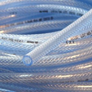 1/2" (12mm) I/D 25 Ft 7.5 Meter High Pressure Braided PVC Tubing Clear Hose Braid Reinforced Pipe Garden Pond Water Delivery