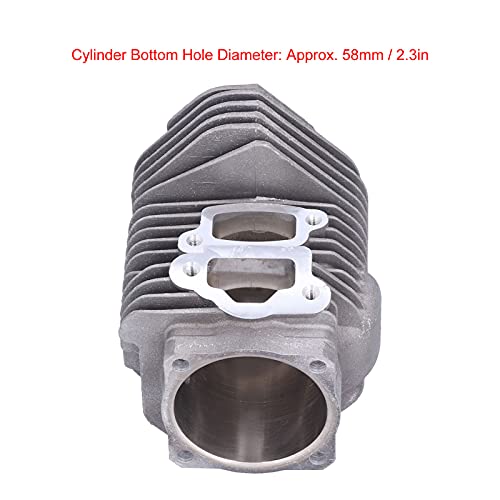 Cylinder Piston Set, Wear Resistant Iron+Aluminum Alloy Cylinder Easy to Install 58mm for Lawn for STIHL TS760 Concrete Cutoff Saws for Garden for Outdoor