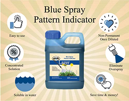 Liquid Harvest Lazer Blue Concentrated Spray Pattern Indicator - 16 Ounces