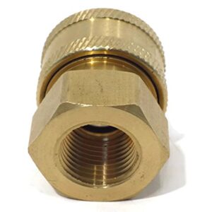 MTM Brass Pressure Washer Garden Hose Adapter (w/Spring & Filter) & Quick Connect Coupler