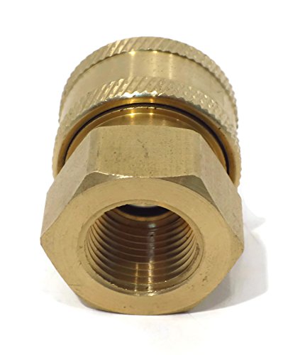 MTM Brass Pressure Washer Garden Hose Adapter (w/Spring & Filter) & Quick Connect Coupler