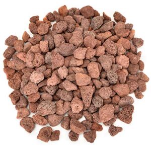 stanbroil red lava rock granules for gas log sets and fireplaces – 10 lb.bag(1″-2″)
