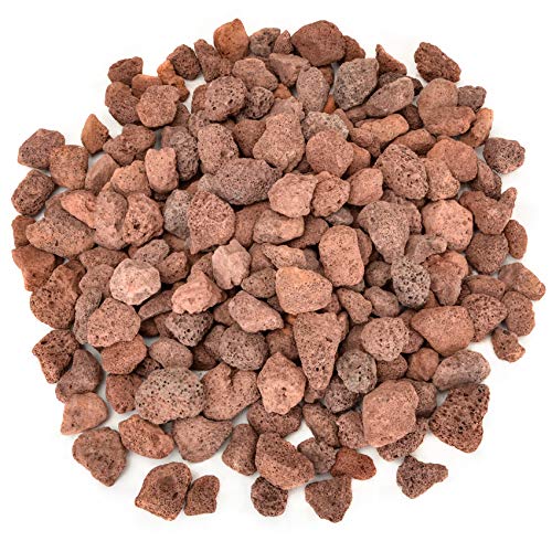 Stanbroil Red Lava Rock Granules for Gas Log Sets and Fireplaces - 10 lb.Bag(1"-2")