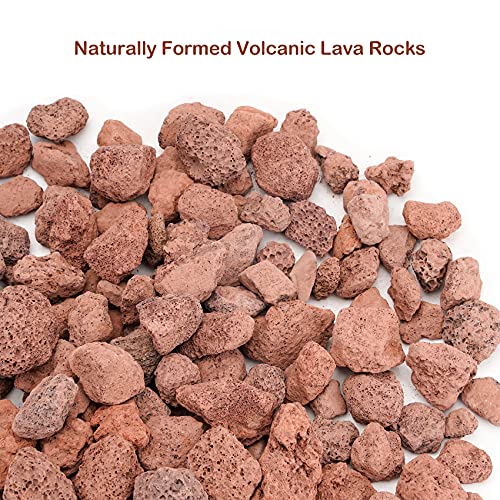 Stanbroil Red Lava Rock Granules for Gas Log Sets and Fireplaces - 10 lb.Bag(1"-2")