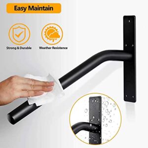 JZWLW Wall Mount handrails for Outdoor Steps, Handrail for 1-3 Step Stairs, Iron Outdoor Grab Bar with Powder Coat Finished for Garage Yard Porch Garden Indoor Outdoor Steps