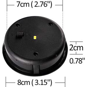 Ostritec 4 Pack Solar Lights Replacement Top, (Top Size 3.15 inch, Bottom Size 2.76 inch)Solar Lantern Light Lids, Waterproof Solar Replacement Top Parts for Outdoor Hanging Lanterns(Warm White)