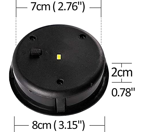 Ostritec 4 Pack Solar Lights Replacement Top, (Top Size 3.15 inch, Bottom Size 2.76 inch)Solar Lantern Light Lids, Waterproof Solar Replacement Top Parts for Outdoor Hanging Lanterns(Warm White)