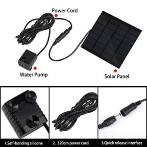 XXXDXDP Solar Panel Powered Water Fountain Pool Pond Garden Water Sprinkler Sprayer With Water Pump & 3 Spray Heads